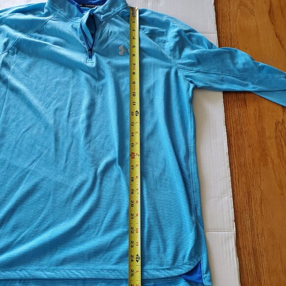 Under Armour HeatGear Run Quarter Zip Long Sleeve Pullover XL Light Blue - Picture 12 of 15